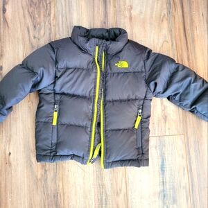 North Face 3T 550 fill grey with yellow zipper